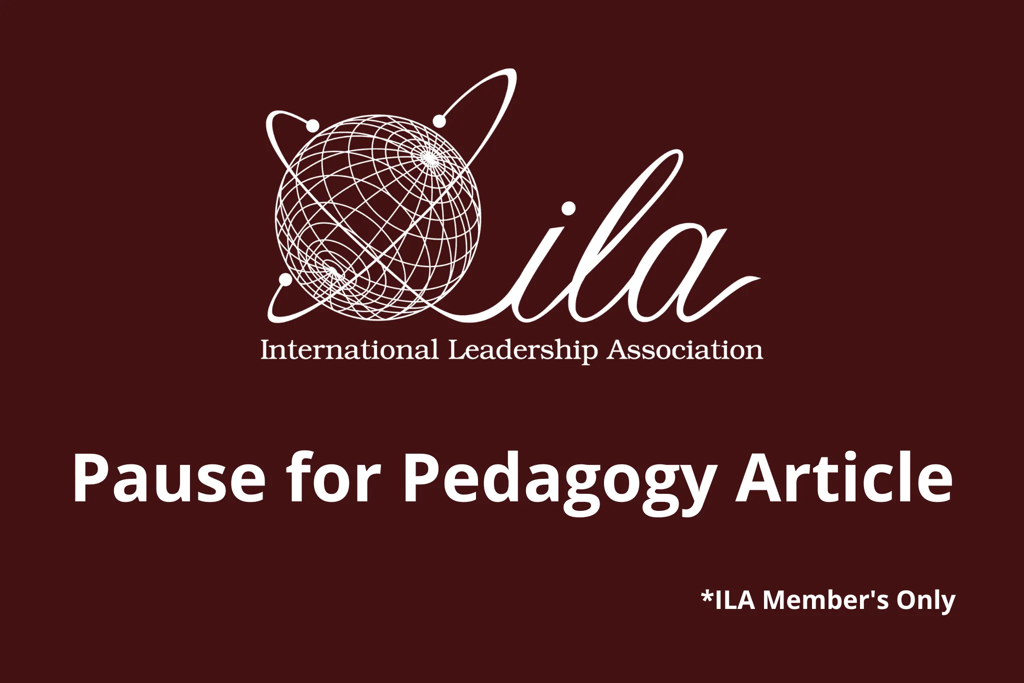 Pause for Pedagogy Article